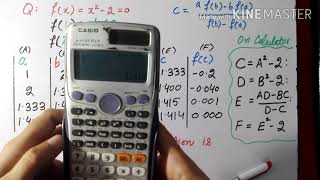 Secant method by using calculator [upl. by Utta]