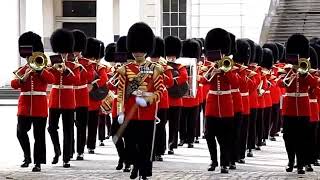 Trooping The Colour 2019 Major Generals Review March Off Band Of The Welsh Guards [upl. by Merrili763]