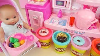 Baby doll play doh and kitchen toys baby Doli play [upl. by Eural826]