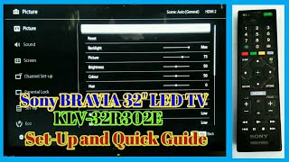 HOW TO SETUP SONY BRAVIA KLV32R302EQUICK GUIDETAGALOGKuya JTechnology [upl. by Ardnuasal300]