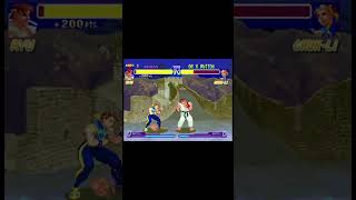 Street Fighter Alpha  PS1  Ryu vs ChunLi  Round 1 Shorts [upl. by Kreis]