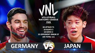 Germany vs Japan  Mens VNL 2024 [upl. by Sussna]