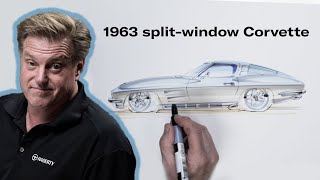 Streamlining the 1963 splitwindow Corvette  Chip Foose Draws a Car  Ep 15 [upl. by Arluene915]