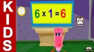 6 Times Table  kids songs amp nursery rhymes in English with lyrics [upl. by Ennayhs]