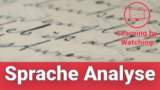 Sprache analysieren  Deutsch [upl. by Fraze]