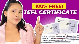 FREE TEFLTeaching Certificate for ESL teachers nonnative speakers teachermarie earnmoneyonline [upl. by Iphagenia]