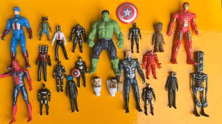 Avengers ToysAction FiguresUnboxing Skibidi ToiletHulkSpidermanvenomcaptain AmericaMarvels [upl. by Bailar662]