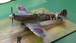 Tamiya 60319 132 Spitfire IXc COMPLETED REVEAL [upl. by Arbmat]