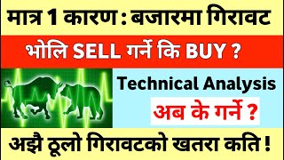 भोलि BUY कि SELL  अझै ठुलो गिरावटको खतरा   Nepse Technical Analysis Today  Share Market In Nepal [upl. by Karolyn]