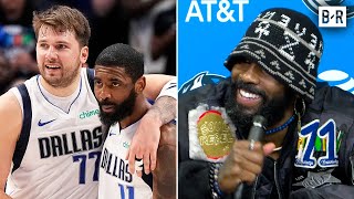 Kyrie Irving Makes the Case for Luka Doncic Being MVP [upl. by Beitnes]