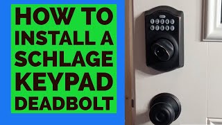 Install SLAGE Keypad Deadbolt Keyless Entry Door Lock [upl. by Aissej623]