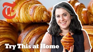 Make Perfect Croissants With Claire Saffitz  Try This at Home  NYT Cooking [upl. by Jedthus535]