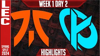 FNC vs KC Highlights  LEC Spring 2024 W1D2  Fnatic vs Karmine Corp [upl. by Lorin]