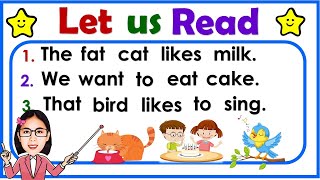 Reading tutorial for kids  Practice reading sentences  Reading lesson for kids [upl. by Ateuqirne]