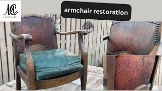 Restored and Reupholstered  Worn Out Little Old ARMCHAIR [upl. by Cooley69]