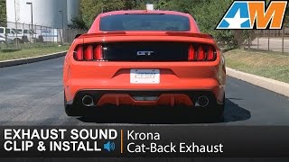 20152017 Mustang GT Krona Performance 3quot CatBack Exhaust Sound Clip amp Install [upl. by Eirovi]