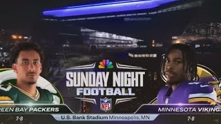 2023 NBC Sunday Night Football Week 17 IntroTheme Packers vs Vikings [upl. by Gonzalo]