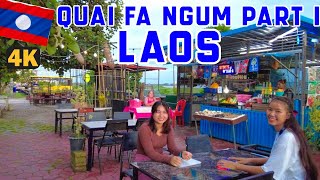 Quai Fa Ngum Part I  Vientiane Capital LAOS WanderingLeisure vientiane citywalk [upl. by Golliner506]