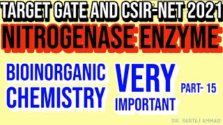 NITROGENASE ENZYME  NITROGEN FIXATION  BIOINORGANIC CHEMISTRY  CSIRNET  GATEIITJAM [upl. by Aynekal]