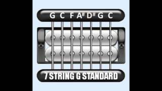 Perfect Guitar Tuner 7 String G Standard  G C F A D G C [upl. by Freda]