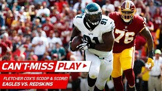 Fletcher Cox Scoops Up Fumble amp Rumbles In for a TD  CantMiss Play  NFL Wk 1 Highlights [upl. by Annahpos]