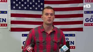 Rep Jared Golden holds press conference after declaring victory in Maines Second District [upl. by Nwahsear]