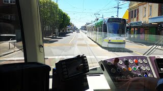 Drivers View Tram 19 Elizabeth St to Albert St Brunswick Melbourne [upl. by Lidah]