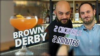 BROWN DERBY Cocktail Recipe  2 Cocktails in 2 Minutes [upl. by Arsi]