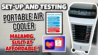 AIR COOLER SETUP AND TESTING TUTORIAL  PORTABLE amp EVAPORATIVE BOUGHT IN LAZADA [upl. by Htiek769]