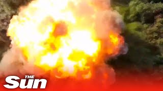 HUGE explosion erupts as Ukrainian forces obliterate Russian warehouse [upl. by Landre]