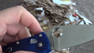 Cut Test CTS BD1 vs VG10 Spyderco [upl. by Adelaja]