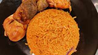 How to make Nigeria JOLLOF RICE Without Tomato paste  Nigeria Recipe  Theresass Life [upl. by Amy690]