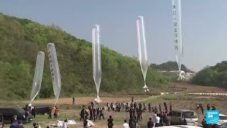 Corea del Norte lanza 260 globos con basura y excremento a Corea del Sur • FRANCE 24 Español [upl. by Ardnwahs]