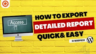 How to Export Detailed Report with WordPress Quiz Plugin [upl. by Godliman]