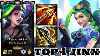 Wild Rift Jinx  Top 1 Jinx Gameplay Quadra kill X2 Rank Challenger [upl. by Atauqal]