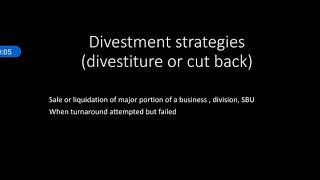 Divestment strategy [upl. by Aibar]