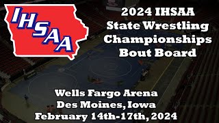 Session 1  2024 IHSAA State Wrestling Championships  Class 2A  Bout Board [upl. by Kotta]