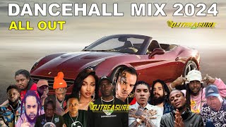 DANCEHALL MIX 2024  ALL OUT  VYBZ KARTEL RAJAHWILD MASICKA KRAFF SQUASH  DJ TREASURE [upl. by Ahtael]