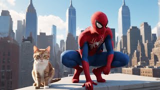 The Great Friendship of SpiderMan and Super Cat [upl. by Harrell]