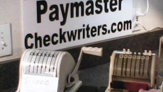 Paymaster CheckWriter Model S 1000 [upl. by Atinek500]