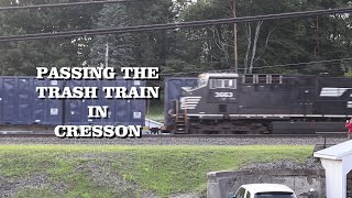 S04E151 Passing the Trash Train in Cresson [upl. by Hardman]