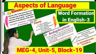 Word formation in English 3 reduplicationblendsclippingAcronyms  definition and typesmeg4 [upl. by Delores36]