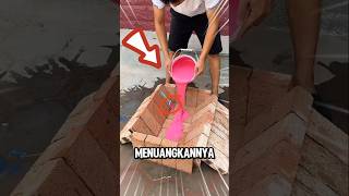 Membuat kolam mini keren dari batu bata⁉️🤯 [upl. by Persas493]