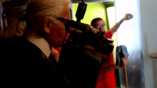 Karl Lagerfeld photographie Cassina Exclusive backstage video [upl. by Noryahs7]