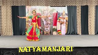 Natya Manjari dance competition  2024  Ananya Bodagala [upl. by Htomit446]