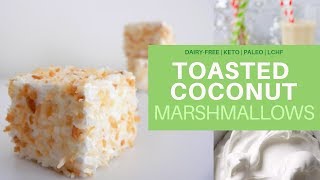 MARSHMALLOWS  TOASTED COCONUT  KETO  LCHF  SUGARFREE [upl. by Noired819]