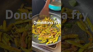 Dondakaya fry…food recipevillagecooking village cookingrecipes foodlover shorts reels [upl. by Markman768]