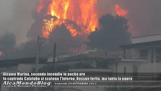 Alcamo Marina secondo incendio in poche ore In contrada Calatubo si scatena linferno [upl. by Zanas549]