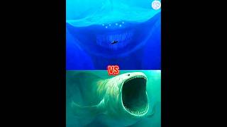 el Gran maja vs the bloop°mosasaurus°anger fish°titanoboa°blue whale°giant frog°hippocampusshorts [upl. by Trometer]