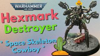 Beginner Painting Hexmark Destroyer Szarekhan scheme Necron  Warhammer 40000  40K [upl. by Ennalorac370]